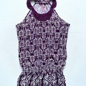 Eight Sixty Crochet Long Top Purple / White ( XS )